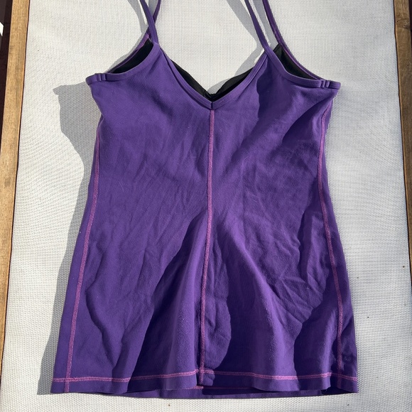 Lululemon Straight Back Purple Active Tank Top Size 8 - Picture 2 of 3